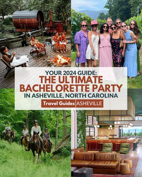 Your 2024 Guide: The Ultimate Bachelorette Party in Asheville, North Carolina 1. Asheville Rooftop Bar Tours 2. Asheville Bash 3. Skin Spa Asheville 4. Drip Sauna 5. City Brew Tours Asheville 6. Asheville Horseback Riding 7. Burntshirt Vineyards 8. Soprana Rooftop Bar Sauna Cold Plunge, Ashville North Carolina, Blowing Rock North Carolina, Mobile Sauna, Ultimate Bachelorette Party, Bachelorette Itinerary, Boutique Spa, Cold Plunge, North Carolina Travel