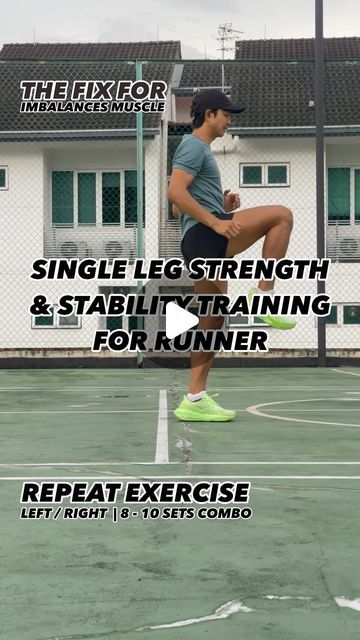 25K views · 1.6K likes | Zukhairi Ahmad on Instagram: "Single Leg Strength & Stability Training for Runner 

5 Single Leg Exercises to Improve Balance, Stability and Power for Runners.

Single leg squat (front, side, back, skate)
Single leg standing (high knee)
Single leg stand (superman pose)
Lunges + pulse 
Single leg power skip 

Single leg exercises a powerful way to build equal strength, improve coordination and balance, and reduce muscle imbalances.

Strengthening muscles, allowing them to absorb repetitive impact forces and Improving running economy - allowing you to run more efficiently with less wasted movements.

#runners #runnerworkout #strengthandconditioning #runningmotivation #runnersworld" Single Leg Workouts Strength Training, Single Leg Exercises, Superman Pose, Single Leg Squat, Stability Training, Runners Workout, Leg Exercises, Leg Training, Muscle Imbalance