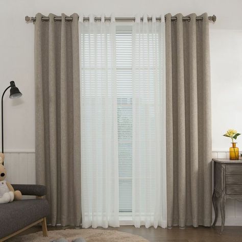 Matching Bedding And Curtains, Plain Curtains, Dekorasi Kamar Tidur, Cool Curtains, Design Salon, Custom Drapes, Home Curtains, Curtain Designs, Style At Home