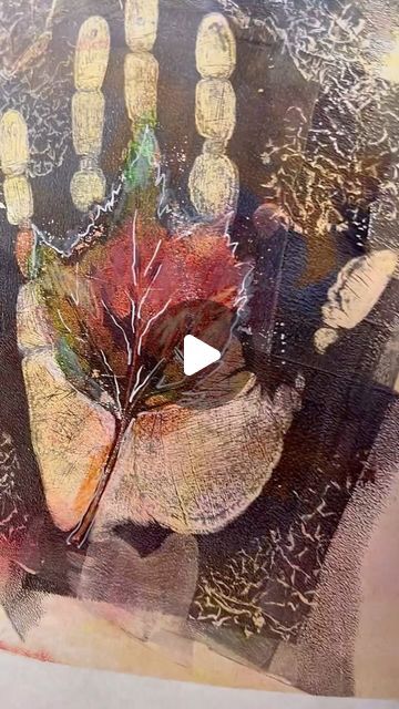 Nadya | Printmaking and Paper collage on Instagram: "Easy gel printing idea — just use your hand 😊✋🏻 #gelprinting #gelprint #monoprint #gelpressobsessed" Gel Print Flowers, Gel Transfer Art, Gel Pad Printing, Gel Press Printing, Gel Printing Ideas, Gel Plate Printing Ideas, Monoprint Ideas, Monoprinting Techniques, Monoprint Art