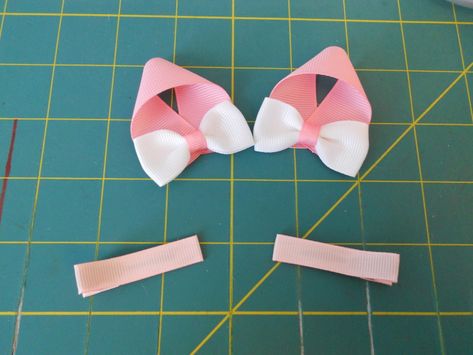 DSCN5474 Hair Bows Ribbon, Jean Designs, Hair Bow Instructions, Animal Bows, Bows Ribbon, Hair Clips Diy, Ribbon Sculpture, Hair Ribbons, Wholesale Hair