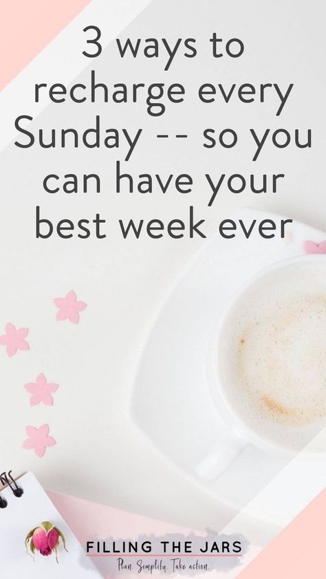 I love these suggestions for what to do on a Sunday at home! Practicing each of these strategies to stay motivated and positive will make the benefits of a Sunday recharge last all week. With our busy lives, it’s hard to figure out how to relax in one day, but these three recharging activities are designed to help you feel calm, competent, and ready to take on the world come Monday morning. #planning #intentionalliving #ftj Care For Others, Simplifying Life, Evening Routine, Energy Projects, How To Stop Procrastinating, Intentional Living, Stay Motivated, Bullet Journaling, Monday Morning