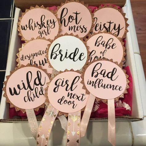 Bride To Be Tags, Bachelorette Party Pins, Glitter Bachelorette Party, Nashville Bachelorette Party, Pop Fizz Clink, 21st Birthday Cakes, Wedding Planning Decor, Bridal Bachelorette Party, My Love Song