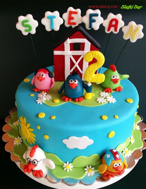 #chicken cake #chicken #cake #baby tv #pilici torta #pilici #torta #djecaci torte #djevojcice torte # boys cakes #girls cake #kids cake #rodjendan #party #birthday #birthday party Torte Za Prvi Rodjendan Za Decake, Cake Farm, Cake Chicken, Chicken Cake, Girls Cake, Cake Kids, Cakes For Boys, Cake Decorating Tips, Baby Cake