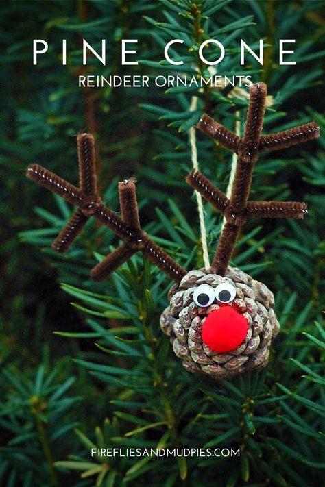 This holiday season, I’m excited to participate in a collaborative Story Book Advent with 30+ talented kid bloggers. We are each featuring a holiday-themed children’s book and sharing a craft, activity, or recipe to accompany it. I have chosen to feature Rudolph the Red Nosed Reindeer by Robert L. May. Shared below are highlights from the story and a… Read More Christmas Nature, Nature Craft, Reindeer Craft, Pinecone Ornaments, Cones Crafts, Reindeer Ornaments, Pine Cone Crafts, Easy Christmas Diy, Christmas Ornaments To Make