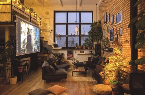 Brick Loft Apartment Aesthetic, Boston Loft Apartments, Cozy Loft Apartment, Loft Apartment Aesthetic, New York Studio Apartment, Loft Apartments, Industrial Apartment, Aesthetic Apartment, Brick Loft