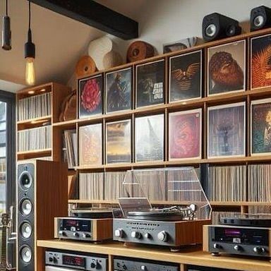 Listening Lounge, Vinyl Record Room, Audiophile Room, Cd Store, Hifi Furniture, Listening Station, 60s House, Audiophile Listening Room, Home Music Rooms