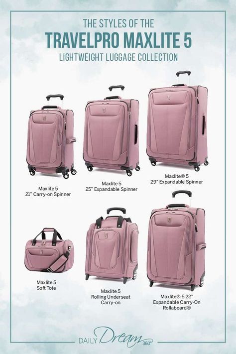 Luggage Size Guide, What In My Bag Travel, Travelpro Luggage, Stylish Luggage, Carry On Packing, Lightweight Luggage, Luggage Sizes, Travel Set, Travel Wardrobe