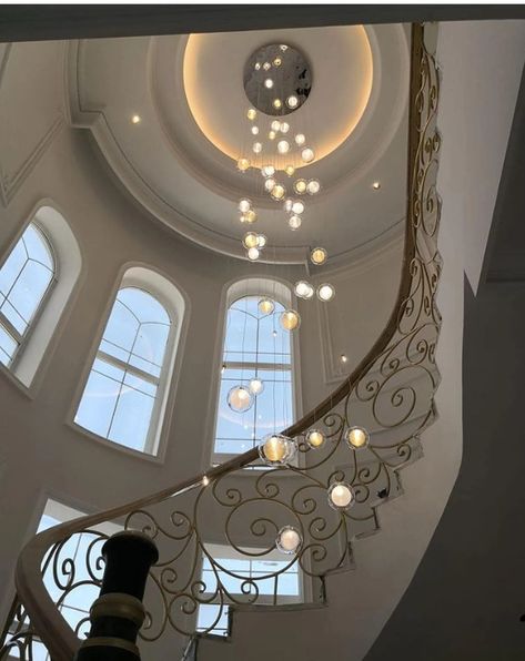 STAIRCASE-CHANDELIER Modern Two-story Pendant-lighting - Etsy Canada Lighting Staircase, Staircase Chandelier Modern, Bubbles Chandelier, Stairwell Chandelier, Art Glass Lighting, Entry Chandelier, Big Chandelier, Blown Glass Lighting, Stairway Lighting