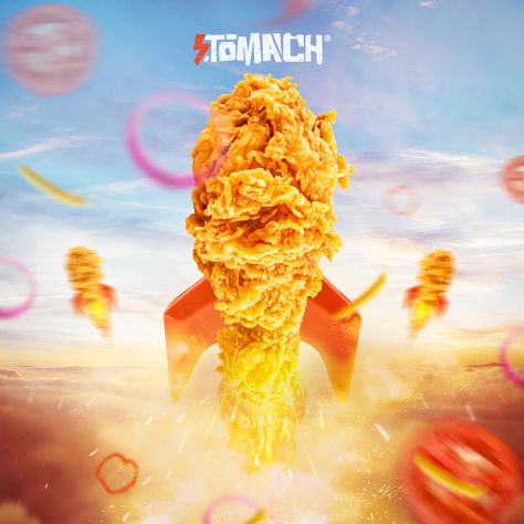 Fried Chicken Advertisement, Chicken Advertising Design, Kfc Creative Ads, Fried Chicken Creative Ads, Fried Chicken Social Media Design, Chicken Social Media Design, Chicken Poster Design, Fried Chicken Ads, Fried Chicken Poster