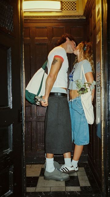 Josh Aikin on Instagram: "Living on the 10th floor @abelgcarden @toreytapp   .  .  .  . #film #filmphotography #photoshoot #filmgrain #photography📷 #photographie #vintage #vintagefashion #vintagephotography #vintageapartment #fashionphotography #photoshootideas #models #couplesgoals" Fashion Couple Outfits, Vintage Film Photography, Couple Fits, Vintage Instagram, Vintage Couples, Orange Shirt, Vintage Film, Photoshoot Outfits, Fashion Couple