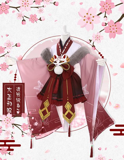 Kimono Cosplay, Red Nail Art Designs, Punk Style Outfits, Kimono Design, Clothing Design Sketches, Cartoon Outfits, Fashion Design Drawings, Japanese Outfits, 영감을 주는 캐릭터