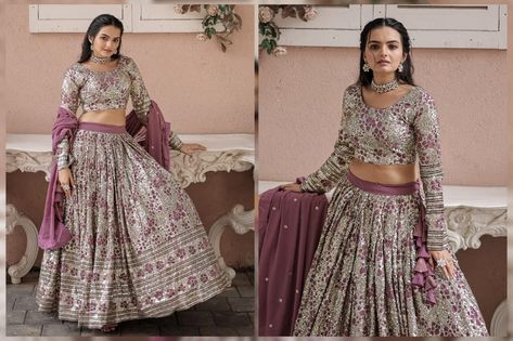 Lehenga Indian, Onion Pink, Blouse Lehenga, Lehenga Choli Designs, Haldi Outfits, Bridesmaid Lehenga, Mehendi Outfits, Fabric Work, Stitched Lehenga