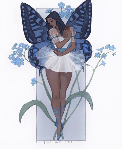 Tasia M S, Fairy Drawings, Fairy Art, Freelance Illustrator, Blue Art, Forget Me Not, Drawing Inspiration, Amazing Art, M S