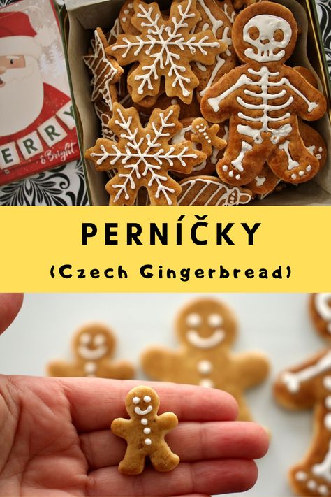 Perníčky (Czech Gingerbread Cookies) #baking #christmascookies #cookies #gingerbread Czech Desserts, German Cookies, Cookies Gingerbread, American Recipes, Cookies Baking, Czech Recipes, Christmas Entertaining, Gingerbread Recipe, Holiday Cookie Recipes