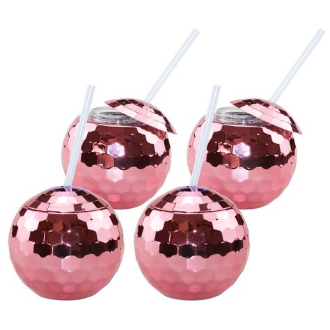 Disco Ball Cups, Club Halloween Party, Swiftie Birthday, Disco Ball Cup, Peppa Party, Pink Disco Ball, Birthday Sleepover Ideas, Taylor Swift Birthday Party Ideas, Bachelorette Decor