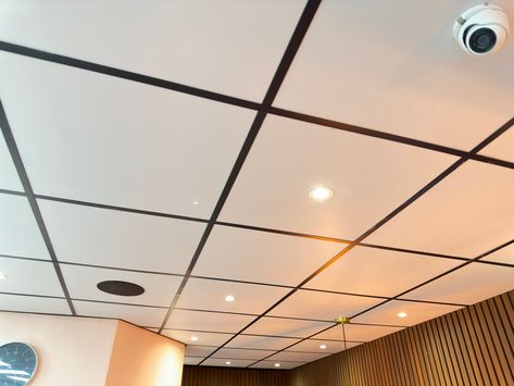 Wipeable and EasyClean Vinyl Ceiling Tiles 600mm x 600mm ceiling Tilwa Grid Cealing Plates, Grid False Ceiling, False Ceiling For Shop, Hexagonal False Ceiling, Colored Drop Ceiling Tiles, Suspended Ceiling Tiles, Modern Office Space, Suspended Ceiling, False Ceiling