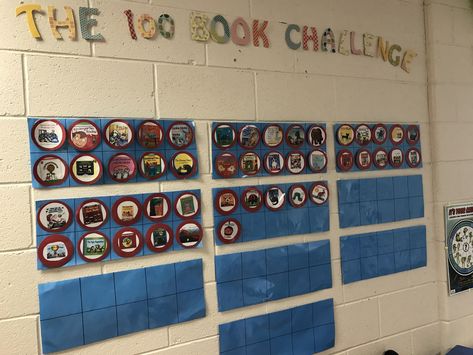 100 Book Challenge Anchor Chart #ARCspiration 100 Book Challenge Bulletin Board, Reading Challenge Display, Classroom Visuals, 100 Book Challenge, Beginning Of Year, Reading At Home, Book Challenge, Book Markers, 100 Book