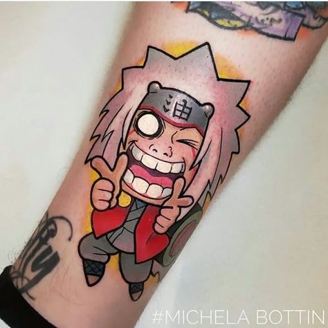 Funny Jiraiya 😁😂😂😂 Artist Credit @mikendazzoart 🎩  Follow me and Tag your. Otaku Friends to the best Anime Tattoo account 😍🆒 @AnimeTatto 🆒🎏… Cartoon Tattoo, Manga Tattoo, Omerta Tattoo, Naruto Tattoo, Tattoo Inspiration Men, Geek Tattoo, Skeleton Hand Tattoo, Incredible Tattoos, Shoulder Tattoos For Women