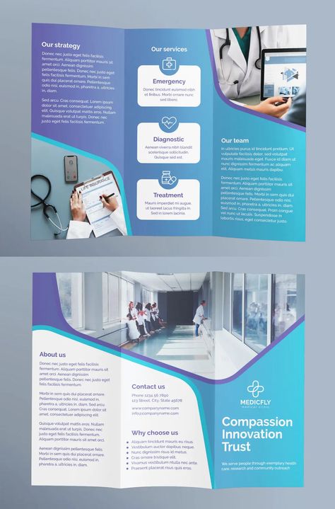 Medical Clinic Trifold Brochure Template AI, EPS, INDD, PSD and DOCX Medical Trifold Brochure Design, Medical Booklet Design, Healthcare Brochure Design, Medical Leaflet Design, Medical Brochure Design Layout, Medical Brochure Design, Clinic Brochure, Healthcare Brochure, Health Brochure