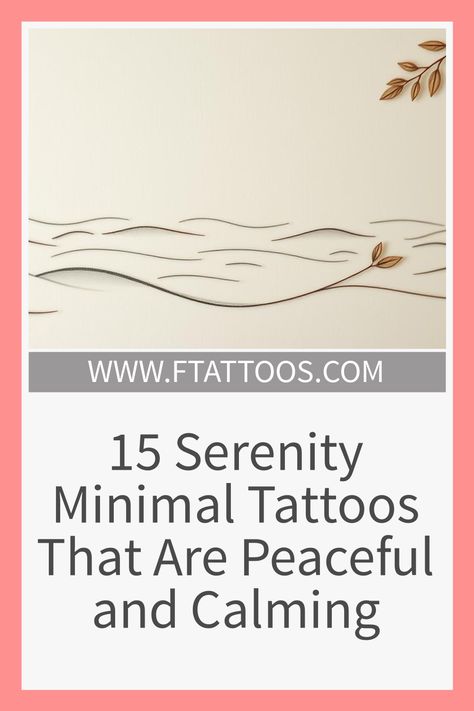 Tattoo For Peace Of Mind, Thinking Of You Tattoo, Tattoos For Inner Peace, Tattoo For Calmness, Calm Wave Tattoo, Tiny River Tattoo, Calm Ocean Tattoo, Fine Line Peace Sign Tattoo, Peace Symbol Tattoos For Women