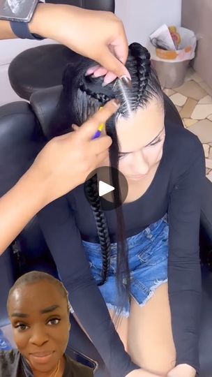 1.3K views · 60 reactions | Tutorial on Simple bold stitch braid
The result will leave you smiling
.
.
.
.

#viralreelsfbpage #viralreelsfb
#trendingreels #trendingreelsvideo... | By NanyaGrands | Guys, save this extension.
That's if you're interested in making this particular
hairstyle in the future. She started by sessioning the hair
into two parts because she want to achieve a bold Ghana weave
stitch or Ghana braids stitch. Whichever way you want to call
it. So look at what she's doing. Just see what she's
doing with her both hands and finger because she's trying to
give that a stitch pattern. She's with one side and she's
taking the other side. Now, she'll add extension just like
the way we normally do crochet. Add extension in the front and
braid just to give it a stylish look that wi Simple Ghana Weaving Hairstyles, Braids Stitch, Stitch Braid, Ghana Weaving, Ghana Braids, Stitch Braids, The Other Side, Ghana, Healthy Hair