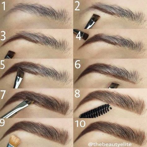 Eyebrows Step By Step, Make Up Diy, Makeup Contouring, Eyeliner Tips, Contouring Makeup, Alat Makeup, Makeup Drawing, Eyebrow Makeup Tips, How To Draw Eyebrows