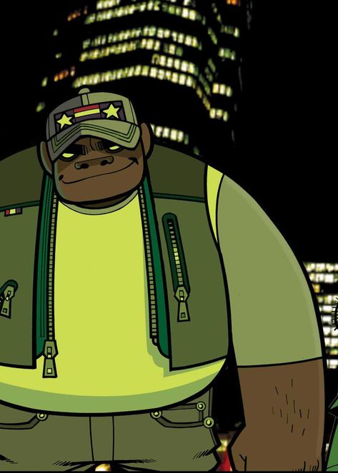 gorillaz phase 1 Russell Hobbs Gorillaz, Russel Gorillaz Phase 1, Russel Phase 1, Gorillas Fanart, Gorillaz Phase 1, Gorillaz Russel, Russel Gorillaz, Russel Hobbs, Monkeys Band