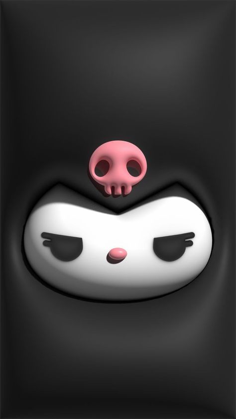 Angry Kuromi Pfp, Kurmoni Wallpapers, Sanrio Black Background, Cute Wallpapers Kuromi, Kuromi Black Background, Sanrio Wallpapers Aesthetic, 3d Kuromi Wallpaper, Kuromi Dark Wallpaper, Kuromi Aesthetic Wallpaper Dark