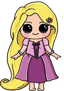 Rapunzel "Enrolados “ Rapunzel Drawing, Cartoon Girl, A Cartoon, Big Eyes, Rapunzel, Long Hair, Disney, Hair, Kawaii