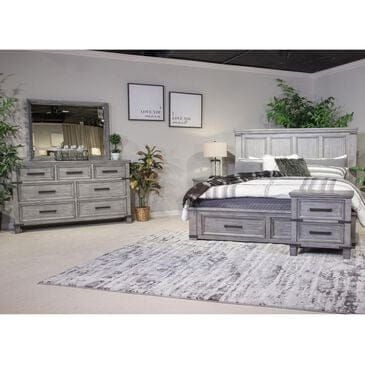 at HOME Caldwell 4 Piece King Bedroom Set in Dark Expresso | Nebraska Furniture Mart Gray Wood Bed Frame Bedroom Ideas, Modern Bedroom Sets Furniture, Grey Furniture Bedroom, Gray Bedroom Furniture, Bedroom Sets Furniture, Grey Bedroom Furniture Sets, Ashley Furniture Bedroom, Urban Farmhouse Style, Grey Bedroom Set