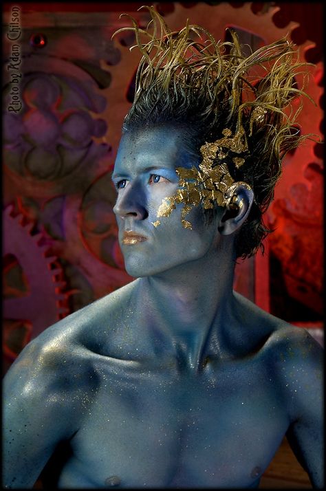 Puck Sea Spirit, Studio Setting, Trade Show Design, Show Design, Mermaid Man, Character Inspiration Male, Makeup Class, Photo Portfolio, Art Journal Techniques