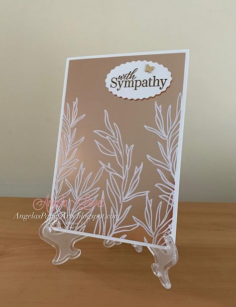 Stampin Up Splendid Day, Splendid Day Dsp, Leaves Of Holly, Stampin Up Sympathy Cards, Live In Australia, Cat Stamp, Fall Mini, Sympathy Card, Designer Series Paper