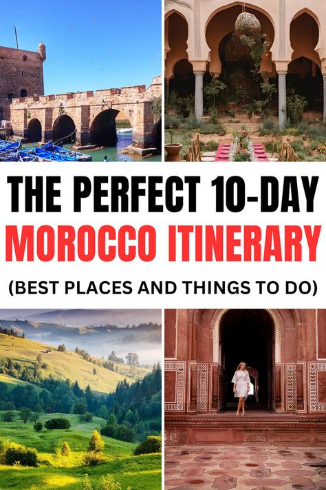 The Best 10 Days Morocco Itinerary —An Epic Gateway to North Africa Itinerary Design, Morocco Itinerary, Travel Plan, Morocco Travel, Coastal Cities, North Africa, Casablanca, Day Tours, Travel Itinerary