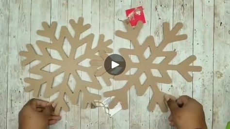 Dollar Tree Snowflakes Diy, Dollar Tree Snowflake Crafts, Yarn Trees, How To Make Snowflakes, Wood Snowflake, Snowflake Craft, Snowflake Garland, Snow Flakes Diy, Tree Winter