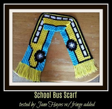 School Bus Scarf crochet pattern makes a fun scarf to give as gifts or save for yourself! The c2c crochet pattern includes graph and written row by row color counts This C2C Crochet Pattern includes basic instructions for the corner to corner, graph and School Crochet, Crochet School, Book Scarf, C2c Crochet Pattern, Black And White Words, Light Worsted Weight Yarn, Graph Crochet, Scarf Patterns, Cooling Scarf