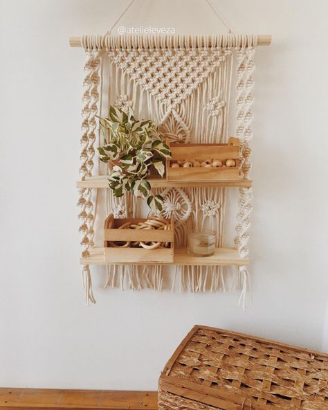 Practical Macrame, Hanging Plant Shelves, Macrame Shelves, Macrame Hanging Shelf, Macrame Shelf, Wall Plant Hanger, Window Shelves, Shelf Floating, Wall Hanging Shelves