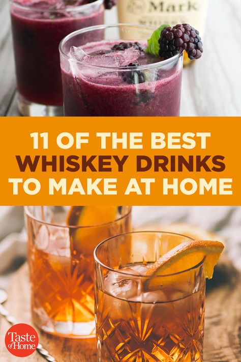 11 of the Best Whiskey Drinks You Haven't Tried Yet Proper 12 Whiskey Drinks, Drinks To Make With Whiskey, Whiskey Drinks Easy, Mixed Drinks Alcoholic Whiskey, Sweet Drinks With Whiskey, Whiskey Recipes Drink, Low Calorie Whiskey Drinks, Drinks For Men, Vanilla Whiskey Drinks