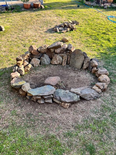 Make A Fire Pit, Recycled Concrete, Outside Fire Pits, How To Build A Fire Pit, Fire Pit Materials, Outdoor Fire Pit Designs, Fire Pit Ring, Fire Pit Furniture, Stone Fire Pit