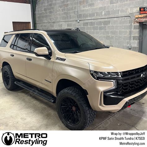 KPMF Satin Stealth Tundra Vinyl Car Wrap 👏 Wrapped by @wrappedbyjeff #metrorestyling #carwraps #paintisdead #carwrapping #vinylwraps #vehiclewraps #wrappedcars #customcars #automotive #wrapped #kpmf Brown Car Wrap, Satin Car Wrap, Wrapped Cars, Vinyl Car Wrap, Gold Vans, Jeep Ideas, Vinyl Wrap Car, Vehicle Wrap, Van Wrap