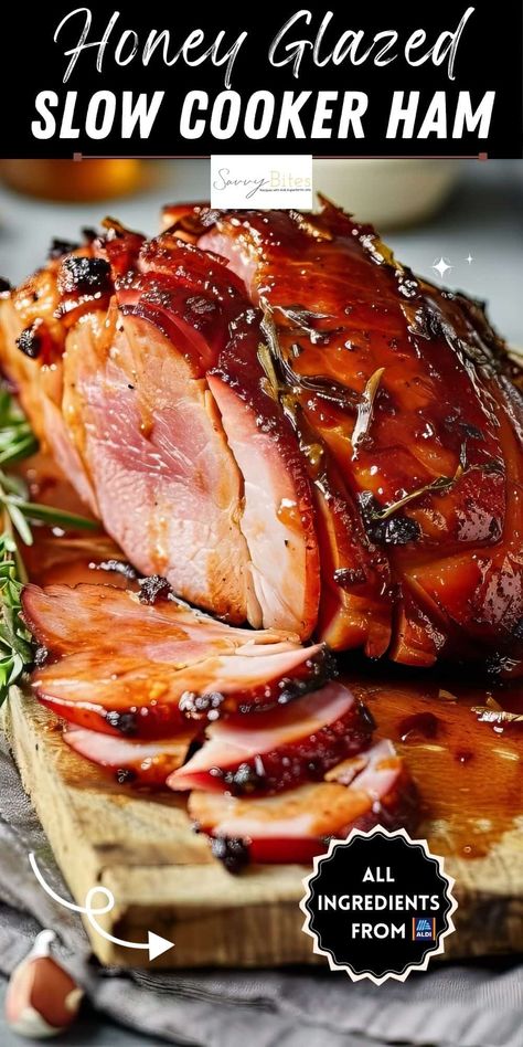 Looking for incredible ham recipes? Our honey-glazed ham is your answer. Slow-cooked for maximum juiciness and finished with a buttery honey glaze for that perfect crackling, it's the ideal addition to your Sunday or holiday dinner ideas. Simple, delicious, and sure to impress. Check out the recipe today! Slow Cooker Ham Roast Recipes, How To Bake Honey Glazed Ham, Maple Glaze For Ham Recipe, Slow Cooker Honey Glazed Ham, Fresh Picnic Ham Recipes, Slow Cooker Glazed Ham, Christmas Ham Glaze Recipe, Best Thanksgiving Ham Recipe, Spicy Ham Glaze