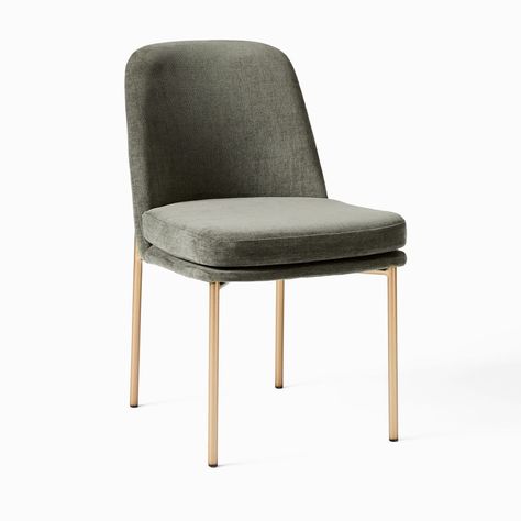 Jack Metal Frame Dining Chair (Set of 2) | West Elm Metal Frame Dining Chair, Round Seat Cushions, Oversized Furniture, High Back Dining Chairs, Contemporary Dining Chairs, Leather Dining Chairs, Furniture Dining Chairs, Upholstered Seating, Upholstered Dining Chairs