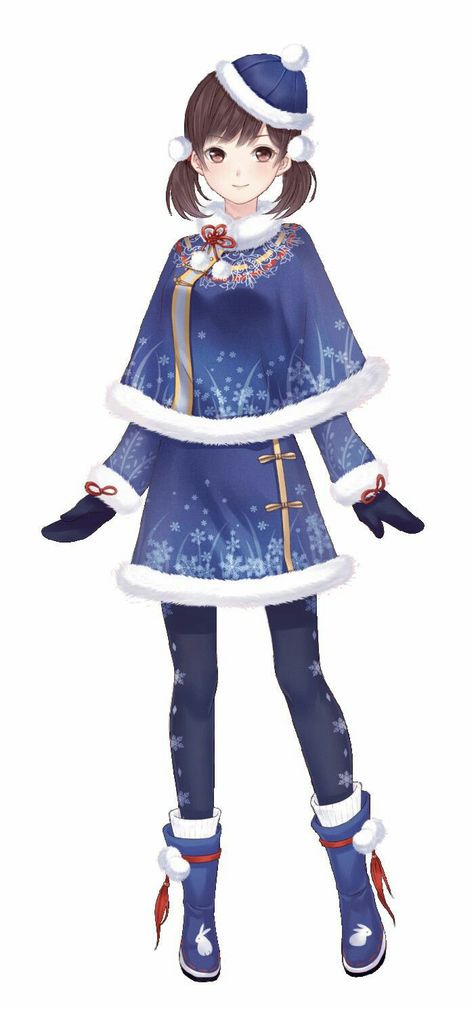 Winter Winter Outfits Anime, Anime Winter, Outfits Anime, Pretty Winter Outfits, Girls Winter Outfits, Vestidos Anime, Manga Clothes, Girl Fashion Style, Snow Outfit