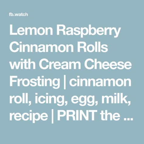 Lemon Raspberry Cinnamon Rolls with Cream Cheese Frosting | cinnamon roll, icing, egg, milk, recipe | PRINT the recipe: https://www.wyseguide.com/lemon-raspberry-cinnamon-rolls/ If you love a cinnamon roll, then you’re guaranteed to love these the best!... | By Wyse Guide Yeast Desserts, Raspberry Cinnamon Rolls, Cream Cheese Cinnamon Rolls, Cheese Cinnamon Rolls, Cinnamon Rolls With Cream, Cinnamon Rolls With Cream Cheese, Wyse Guide, Raspberry Cream Cheese, Cinnamon Roll Icing