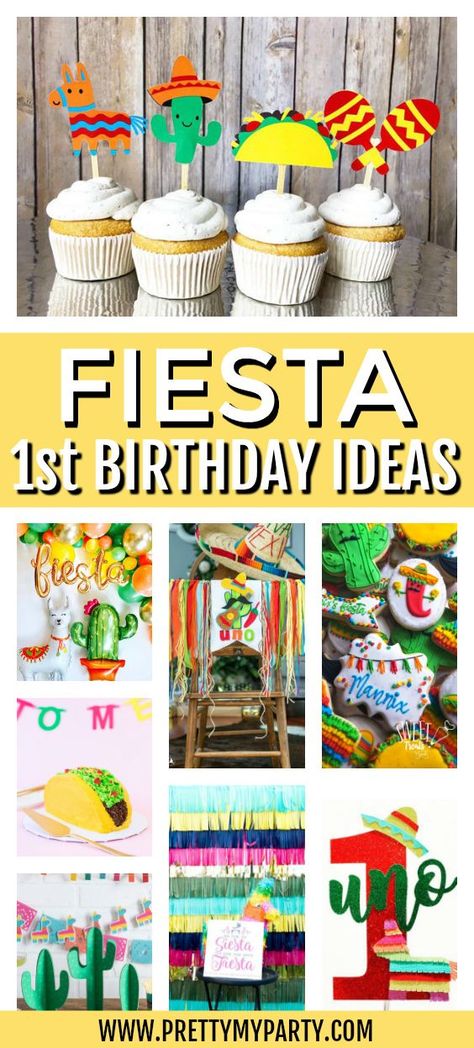 Chic Fiesta Theme Party, Taco Birthday Party Kids, Fiesta 1st Birthday, Fiesta Party Food, Taco Cake, 1st Birthday Party Ideas, 1st Birthday Boy Themes, Themed 1st Birthday, First Birthday Girl