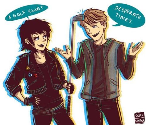 Thalia and Luke Thalia And Luke, Luke Castellan, Thalia Grace, Trials Of Apollo, Percy Jackson Fan Art, Magnus Chase, Kane Chronicles, Percy Jackson Art, Rick Riordan Books