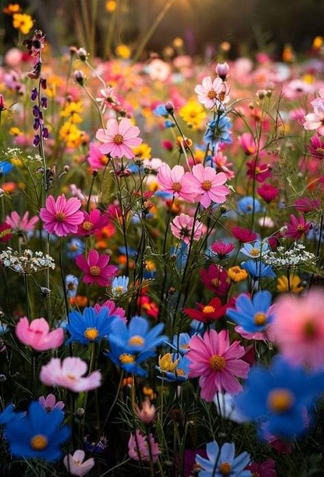 Wild Flower Meadow, Sunflowers And Daisies, Yellow Plants, Cosmos Flowers, Wallpaper Nature Flowers, Flower Therapy, Beautiful Flowers Wallpapers, Flower Phone Wallpaper, Beautiful Flowers Pictures