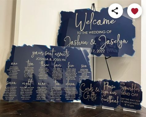 Seating Chart Acrylic, Wedding Seating Chart Display, Acrylic Seating Chart, Indigo Wedding, Smaller Wedding, Dark Blue Wedding, Dusty Pink Weddings, Acrylic Wedding Sign, Burnt Orange Weddings