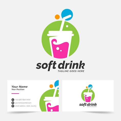 Soft Drink Logo, Drinks Branding, Liquid Logo, Drink Logo, Icon Template, Cup Logo, Graphic Design Tutorials Learning, Drinks Brands, Drinks Logo