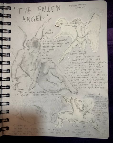 Lucifer The Fallen Angel Painting, Fallen Angel Aesthetic, Fallen Angel Art, Fallen Angel Tattoo, Angel Sketch, Real Angels, The Fallen Angel, Angel Books, Tattoo Paper